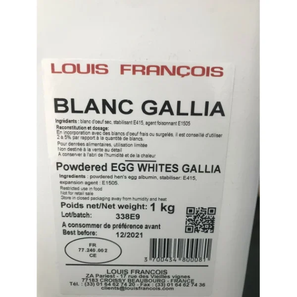 LOUIS FRANCOIS Blanc D’Oeuf Déshydraté Gallia 1 Kg Louis François mode pas cher 3