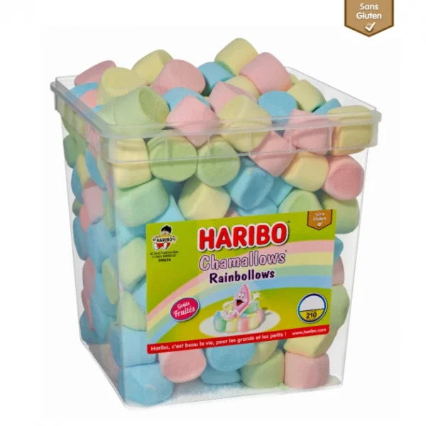 Chamallows Rainbollows X 210 – Boîte Bonbon Haribo exclusivement disponibles 1