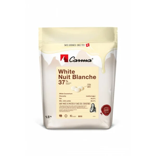 Les achats en ligne Callebaut Chocolat Blanc Nuit Blanche 37% 1,5kg Carma 1