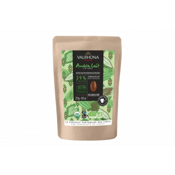 site soldes Chocolat De Couverture Lait Andoa 39% 250g Bio Valrhona 1