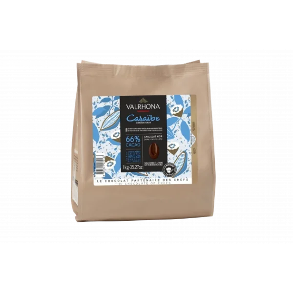 mode Chocolat De Couverture Noir Caraïbes 66% 1kg Valrhona 1