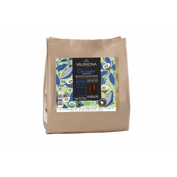 Chocolat De Couverture Noir Oriado 60% 1kg Bio Valrhona solde en ligne 1