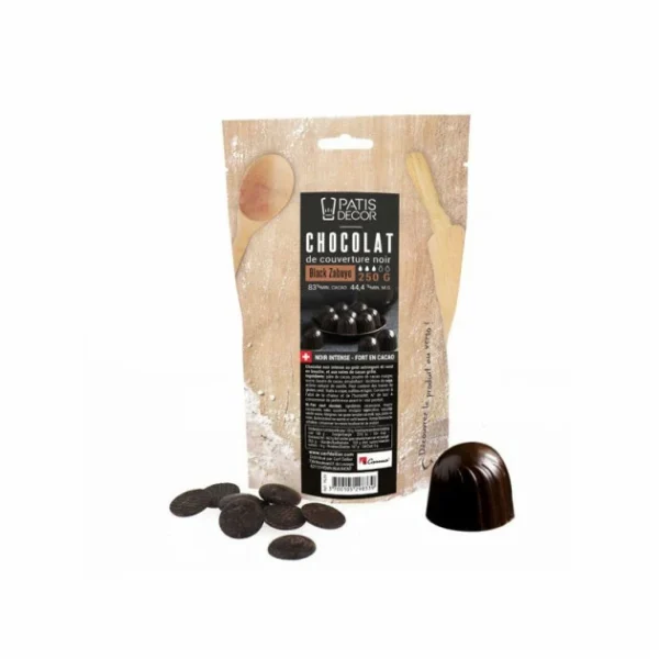 site soldes PATISDECOR Chocolat De Couverture Noir Zabuye 83% 250 G Patisdécor 1