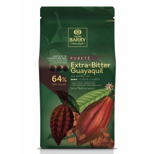 vente chaude Barry Chocolat Noir Extra-Bitter Guayaquil Pistoles 5 Kg 3