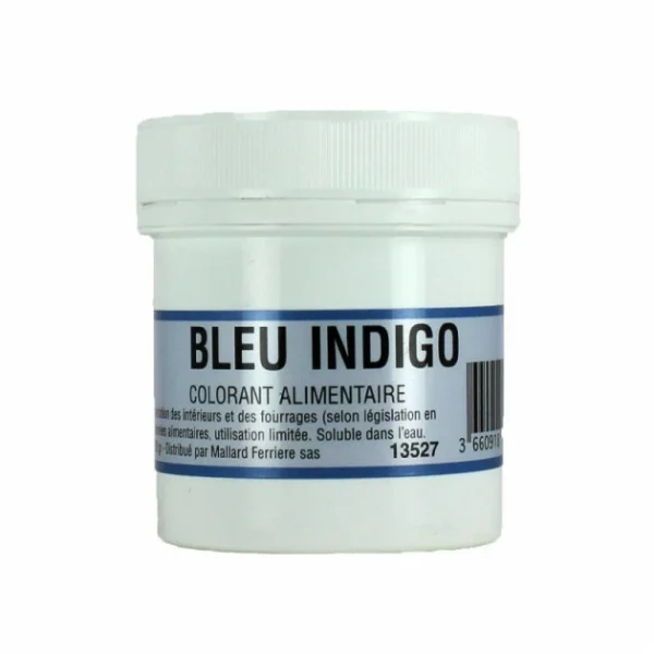 MALLARD FERRIERE Colorant Alimentaire Bleu Indigo E132 Poudre Hydrosoluble 20g Officielle 1