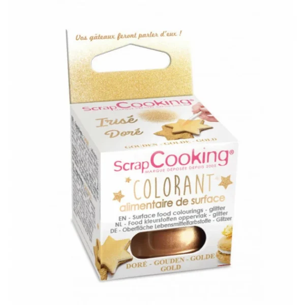 Colorant Alimentaire En Poudre Doré 5g Scrapcooking officiel 1