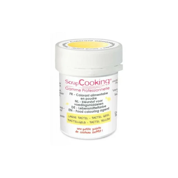 garantis authentique Colorant Alimentaire En Poudre Jaune Pastel 5g Scrapcooking 1