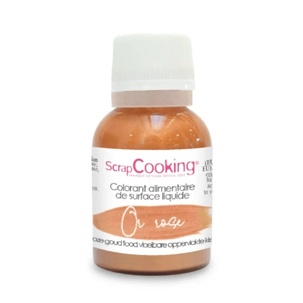 magasin pour Colorant Alimentaire Liquide Or Rose 20 G Scrapcooking 1