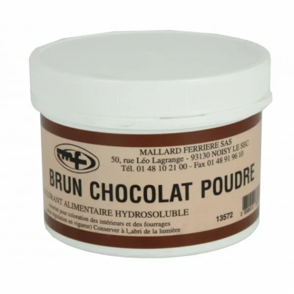 MALLARD FERRIERE Colorant Alimentaire Marron Brun Chocolat E102/E129/E151 Poudre Hydrosoluble 100g marques pas cher 1