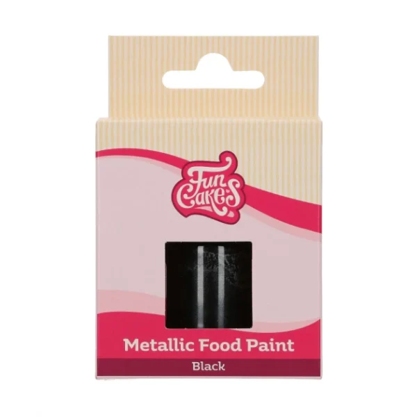 Colorant Alimentaire Métallique Liquide Noir 30 Ml Funcakes france 1