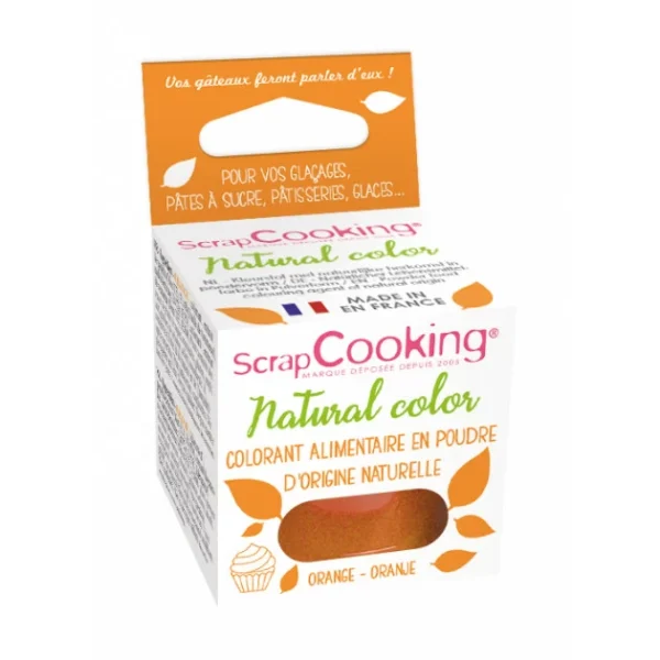 Colorant Alimentaire Naturel En Poudre Orange 10g Scrapcooking en ligne 1