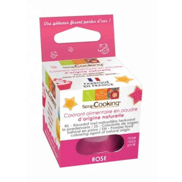 Colorant Alimentaire Naturel En Poudre Rose 10g Scrapcooking Protections acheteurs 1