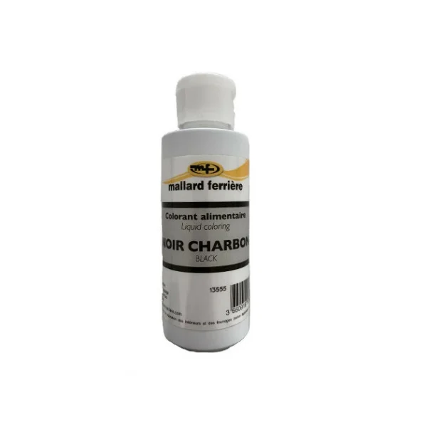 garantis authentique MALLARD FERRIERE Colorant Alimentaire Noir Charbon E122/E104/E133 Liquide 100ml 1