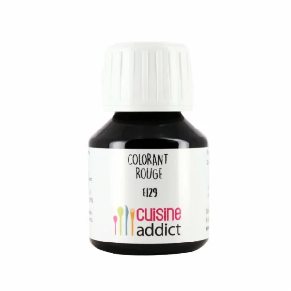 Couleurs variées Colorant Alimentaire Rouge Coquelicot E129 Liquide 58 Ml Cuisineaddict 1