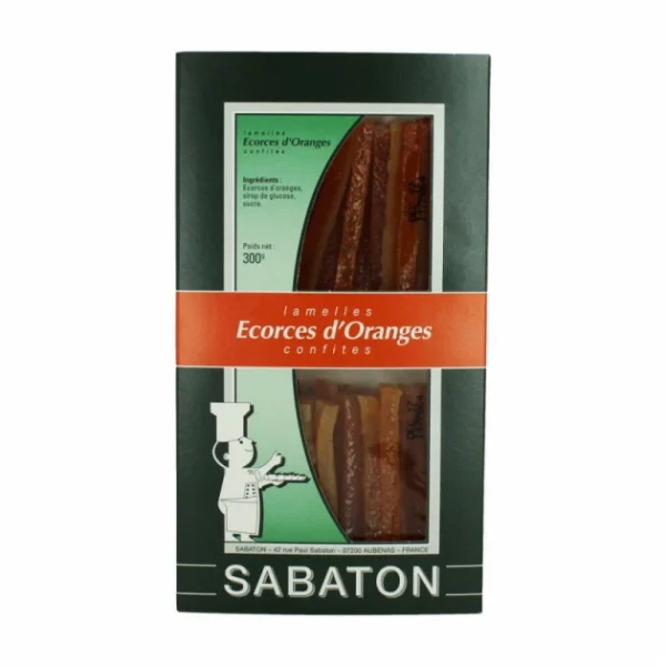 Ecorces Oranges Confites En Lamelles 150 G (x2) Sabaton en vente 1