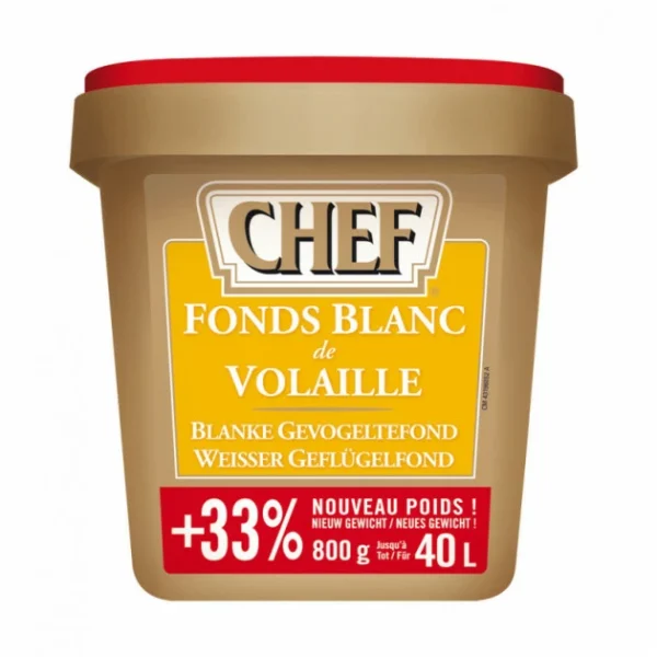 CHEF Fonds Blanc De Volaille 40L 800g luxe soldes 1