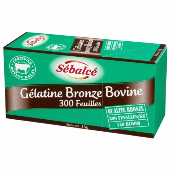 SEBALCE Gélatine En Feuilles Bronze Bovine Halal X 300 pas cher en vente 1