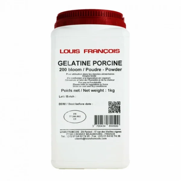 LOUIS FRANCOIS Gélatine Porcine En Poudre 200 Bloom 1 Kg Louis François vente en ligne pas cher 1