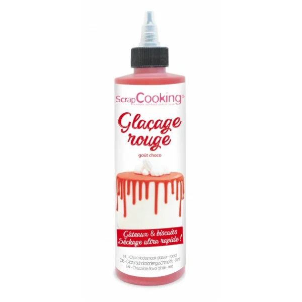 grande promotion Glaçage Rouge Goût Chocolat 130 G Scrapcooking 1