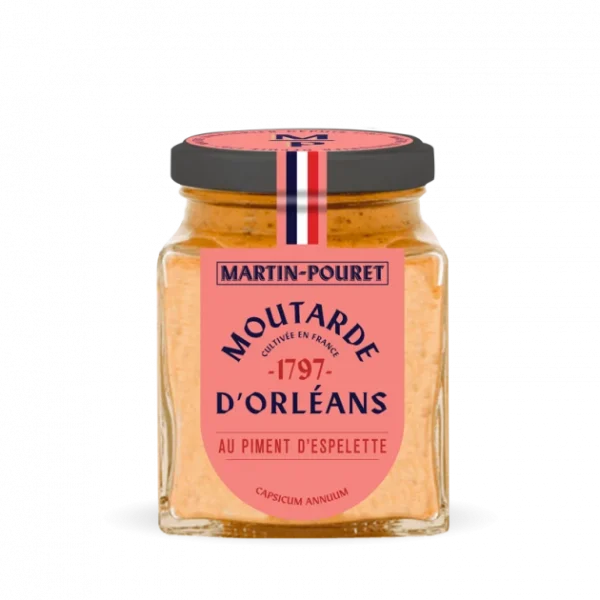 Moutarde D’Orléans Au Piment D’Espelette AOP 95g Martin Pouret grossiste en ligne 1