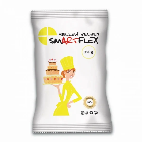 Pâte à Sucre Jaune Yellow Velvet 250g Smartflex france en ligne 1