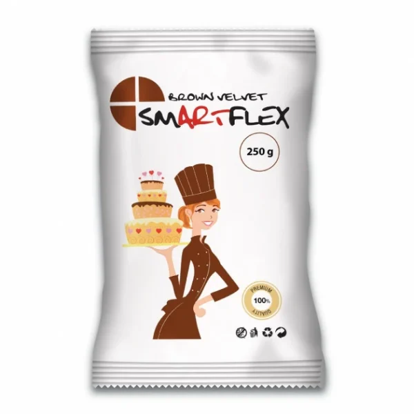 Pâte à Sucre Marron Brown Velvet 250g Smartflex à prix promos 1