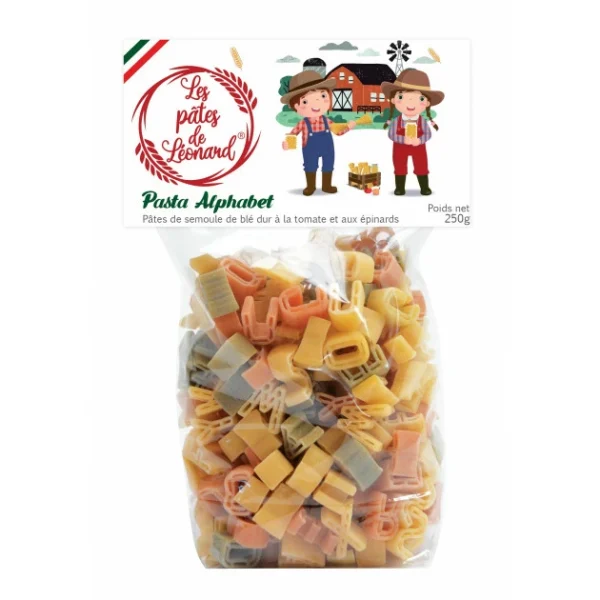 marque moins cher LES PATES DE LEONARD Pâtes Italiennes Alphabet 250 G Les Pâtes De Léonard 1