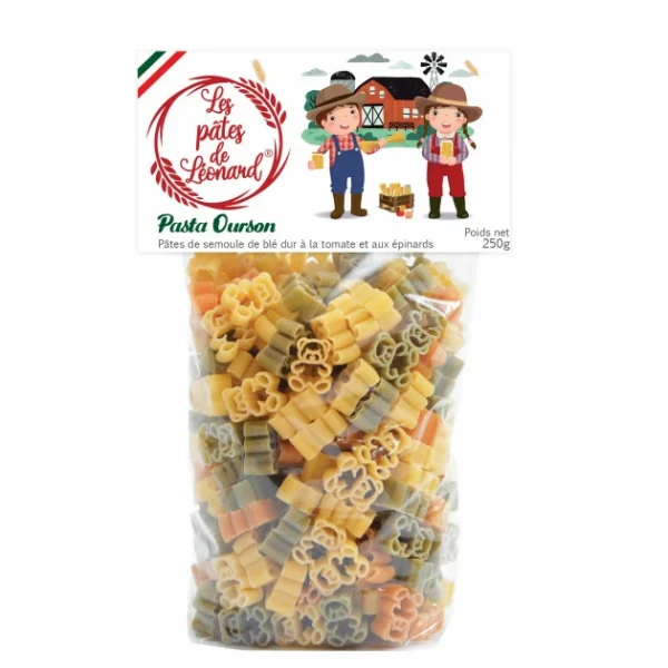 LES PATES DE LEONARD Pâtes Italiennes Ourson 250 G Les Pâtes De Léonard boutique pas cher 1