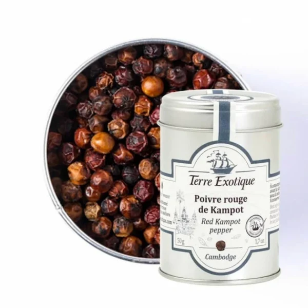 Top ventes Poivre Rouge De Kampot 50 G Terre Exotique 1