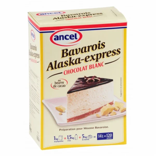 garantie de qualité ANCEL Prép. Bavarois Alaska-Express Cacao Blanc 1 Kg 1