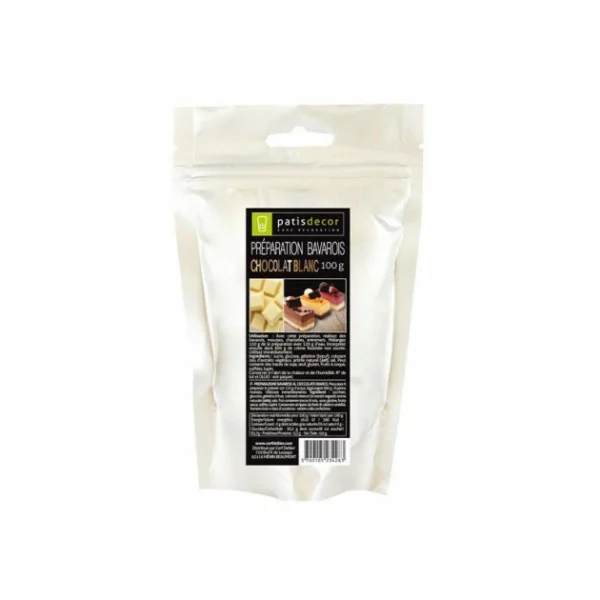 nouveau produit PATISDECOR Préparation Bavarois Gel Chocolat Blanc 100 G Patisdécor 1