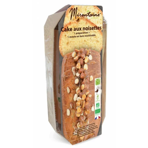 achat pas cher Préparation Bio Cake à La Noisette + Moule En Bois Mirontaine 1