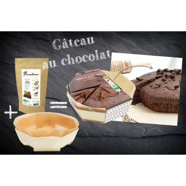 Acheter Préparation Bio Gâteau Au Chocolat + Moule En Bois Mirontaine 3