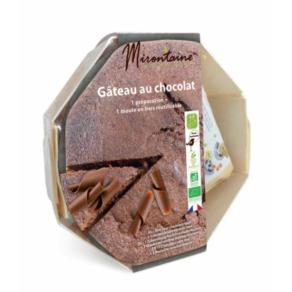 Acheter Préparation Bio Gâteau Au Chocolat + Moule En Bois Mirontaine 1