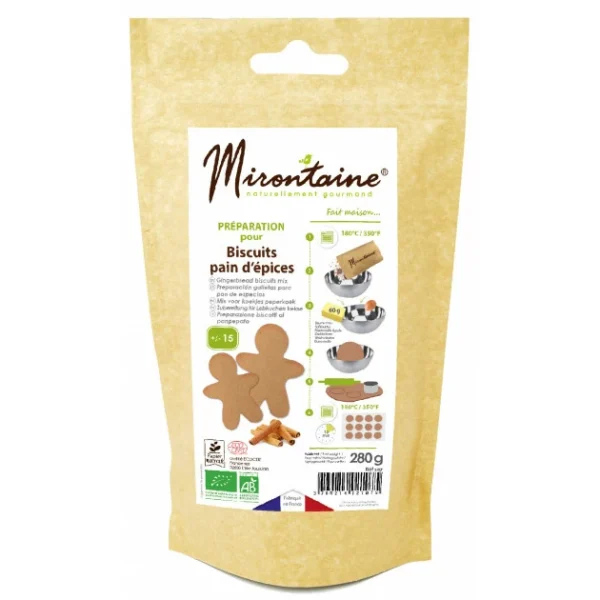 Préparation Biscuit Pain D’Épice Bio 280 G Mirontaine Acheter Maintenant 1