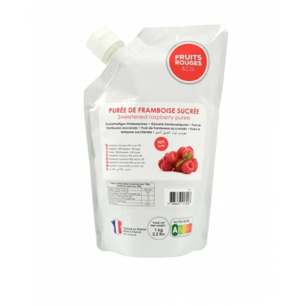 Purée De Framboise 1kg Fruits Rouges & Co beauté 1