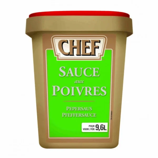 CHEF Sauce Aux Poivres 9,6 L 1080g Retour Facile et Gratuit 1