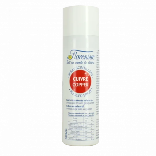 Spray Alimentaire Scintillant Cuivre 100 Ml Florensuc Protections acheteurs 1