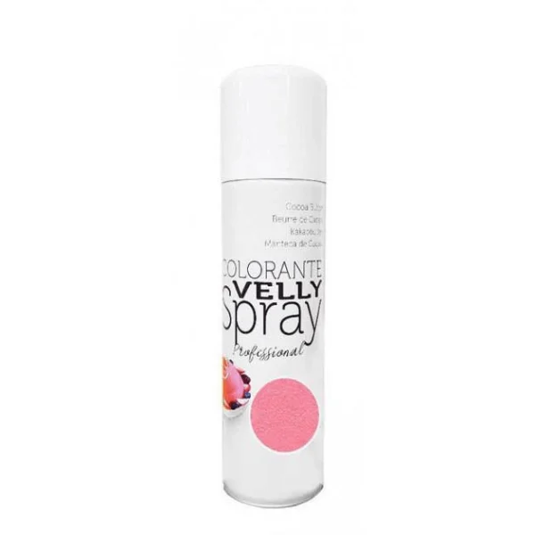 Officielle Spray Velours Rose 250 Ml Colorant Alimentaire Velly Spray Pro 1