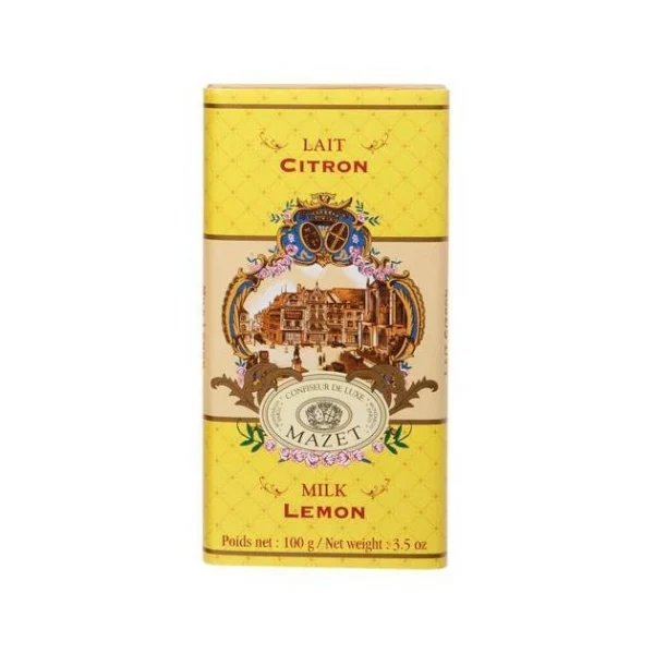 Tablette Chocolat Lait Citron Mazet 100 G grande marque pas cher 1